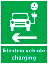 Road Signs | EV Charging Signs | 660.9 EV Recharging arrow left