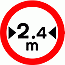 Road Signs | Width or Height Restriction | 629 Width limit