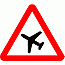 Road Signs | triangular warning signs | 558 Beware of Low aircraft