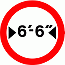 Road Signs | Width or Height Restriction | 629 Width limit ft