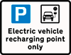 Road Signs | EV Charging Signs | 660.9 EV Recharging Point Only