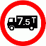 Road Signs | Width or Height Restriction | 622.1 Goods vehicles weight