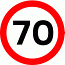 Road Signs | Speed Limit Signs | 670 Maximum Speed 70mph