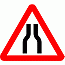 Road Signs | triangular warning signs | 516 Road Narrows Ahead