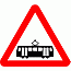 Road Signs | triangular warning signs | 772 Tramcars Crossing Ahead