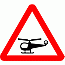 Road Signs | triangular warning signs | 558.1 Beware of Low helicopters