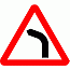 Road Signs | triangular warning signs | 512 Left Bend ahead