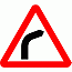 Road Signs | triangular warning signs | 512 Right Bend ahead