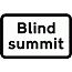 Road Signs | Supplementary Plates | 563 Blind summit