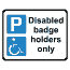 Road Signs | Parking Management | 661 Disabled badge holders sign 2