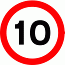 Road Signs | Speed Limit Signs | 670 Maximum Speed 10mph