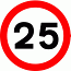 Road Signs | Speed Limit Signs | 670 Maximum Speed 25mph