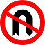 Road Signs | Circular Giving Orders | 614 No U turns