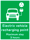 Road Signs | EV Charging Signs | 660.9 EV Recharging max stay