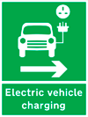 Road Signs | EV Charging Signs | 660.9 EV Recharging arrow right