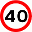 Road Signs | Speed Limit Signs | 670 Maximum Speed 40mph