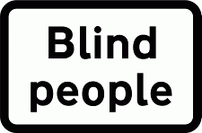 SP17_547.4 Blind people | Supplementary Plates | Road Signs Signs