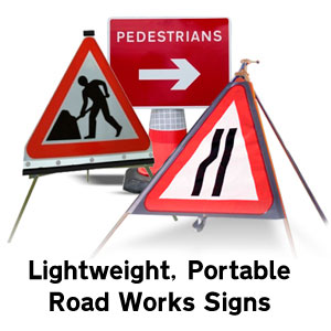 Portable Road Works Signs