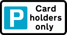 Card holders (Parking Signs)