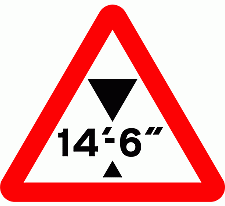 Width or Height Restriction Road Signs