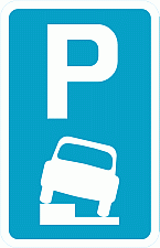 Partial verge parking permitted (Parking Signs)