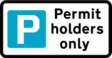 Permit holders (Parking Signs)