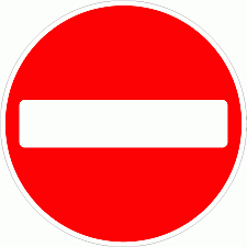 Circular Road Signs Giving Orders